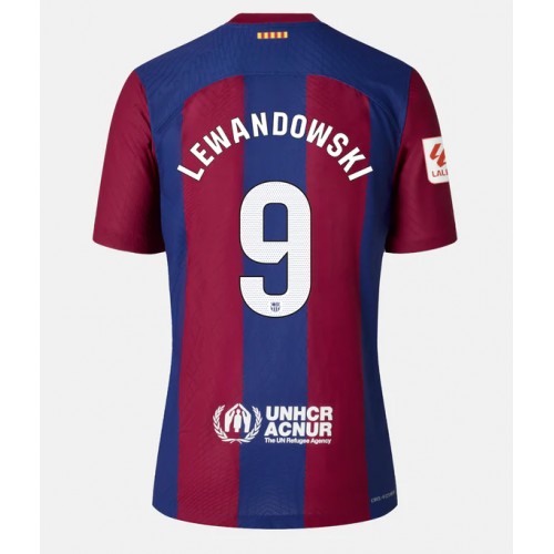 Fotballdrakt Herre Barcelona Robert Lewandowski #9 Hjemmedrakt 2023-24 Kortermet